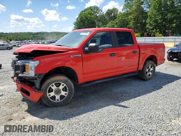2019 Ford F-150 XL with VIN 1FTEW1E43KKE28982, listed as a Copart auction lot 58302285 with 101,707 mi miles and Salvage title. Bid and sale history available at DreamBid. Image 1.
