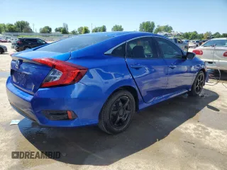2018 Honda Civic LX with VIN 2HGFC2F59JH567855, listed as a Copart auction lot 63935294 with 75,521 mi miles and Salvage Title. Bid and sale history available at DreamBid. Image 3.