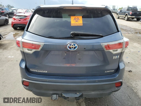 2014 Toyota Highlander Limited with VIN 5TDDCRFH6ES006853, listed as a Copart auction lot 41426685 with 110,001 mi miles and Non repairable. Bid and sale history available at DreamBid. Image 6.
