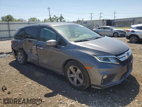 2019 Honda Odyssey EX with VIN 5FNRL6H50KB040732, listed as a Copart auction lot 57309715 with 109,399 mi miles and Salvage title. Bid and sale history available at DreamBid. Image 4.