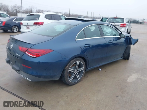 2020 Mercedes-Benz CLA with VIN WDD5J4HB9LN079259, listed as a IAAI auction lot 41450605 with 51,492 mi miles. Bid and sale history available at carsss.com. Image 4.