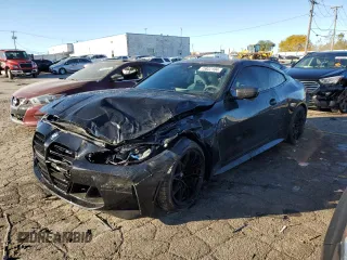 2024 BMW M4 Competition xDrive with VIN WBS43AZ03RCN56860, listed as a Copart auction lot 75937104 with 0 mi miles and Salvage Title. Bid and sale history available at carsss.com. Image 1.