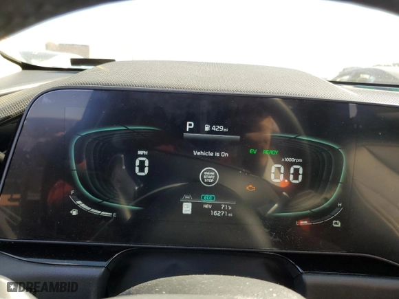2023 Kia Niro Plug-In Hybrid SX Touring with VIN KNDCR3LF7P5069155, listed as a Copart auction lot 76610104 with 16,271 mi miles and Salvage Title. Bid and sale history available at carsss.com. Image 9.