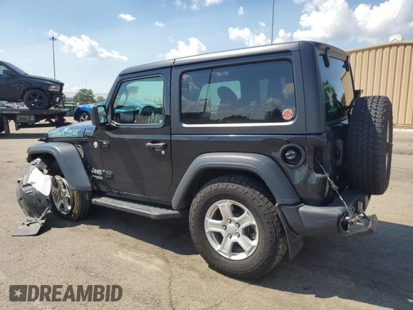 2020 Jeep Wrangler Sport with VIN 1C4GJXAG9LW203468, listed as a Copart auction lot 63586585 with 58,180 mi miles and Salvage title. Bid and sale history available at DreamBid. Image 2.