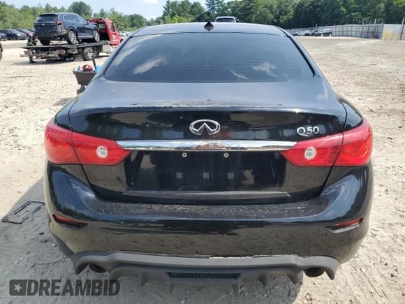 2015 Infiniti Q50 with VIN JN1BV7AP3FM342447, listed as a Copart auction lot 66315005 with 104,427 mi miles and Clean title. Bid and sale history available at DreamBid. Image 6.