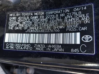 2014 Toyota Prius Four with VIN JTDKN3DU6E0376766, listed as a IAAI auction lot 41800757 with 103,017 mi miles. Bid and sale history available at carsss.com. Image 9.