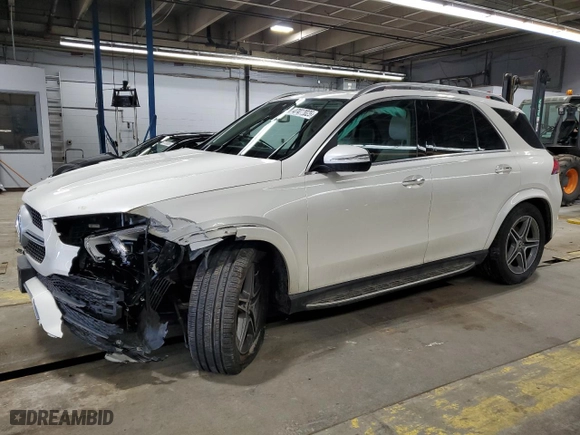 2020 Mercedes-Benz GLE with VIN 4JGFB4KB2LA136571, listed as a Copart auction lot 47412025 with 76,641 mi miles and Salvage Title. Bid and sale history available at carsss.com. Image 1.