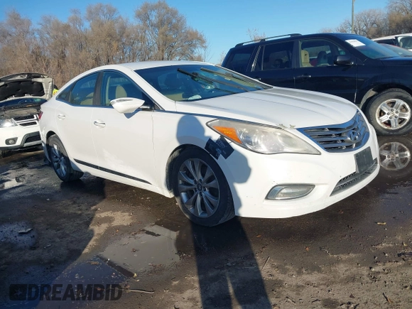 2014 Hyundai Azera with VIN KMHFG4JG6EA354949, listed as a IAAI auction lot 41034372 with 173,338 mi miles and . Bid and sale history available at DreamBid. Image 1.