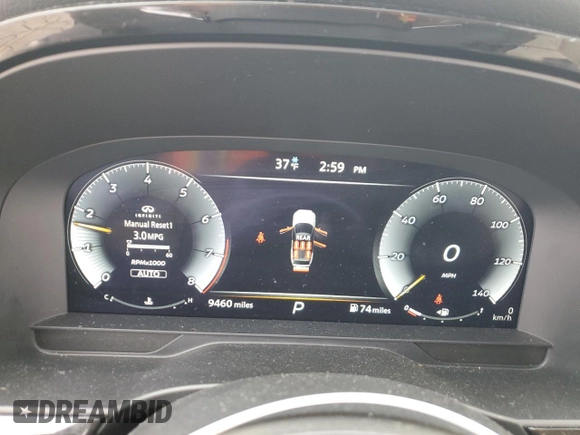 2024 Infiniti QX60 Luxe with VIN 5N1DL1FS9RC355103, listed as a Copart auction lot 45352875 with 9,460 mi miles and Salvage title. Bid and sale history available at DreamBid. Image 9.