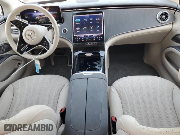 2022 Mercedes-Benz EQS with VIN W1KCG2DB9NA019296, listed as a Copart auction lot 52124734 with 4,651 mi miles. Bid and sale history available at carsss.com. Image 8.