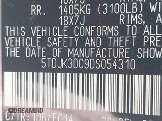 2013 Toyota Sienna LE with VIN 5TDJK3DC9DS054310, listed as a IAAI auction lot 42668103 with 209,712 mi miles and . Bid and sale history available at DreamBid. Image 9.