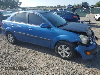 2009 Kia Rio LX with VIN KNADE223296515613, listed as a Copart auction lot 62008194 with 143,238 mi miles and Salvage Title. Bid and sale history available at carsss.com. Image 4.