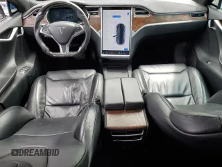 2017 Tesla Model S 100D with VIN 5YJSA1E22HF192735, listed as a Copart auction lot 54875055 with 100,537 mi miles and Salvage Title. Bid and sale history available at carsss.com. Image 8.