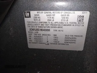 2011 Chevrolet Equinox 1LT with VIN 2CNFLEEC1B6409096, listed as a IAAI auction lot 41763260 with 136,265 mi miles and . Bid and sale history available at DreamBid. Image 9.