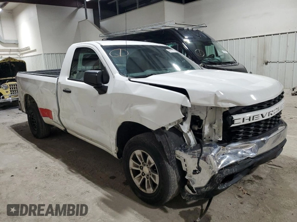2020 Chevrolet Silverado 1500 Work Truck with VIN 3GCNWAEF1LG331483, listed as a Copart auction lot 44517375 with 100,453 mi miles and Salvage Title. Bid and sale history available at DreamBid. Image 4.