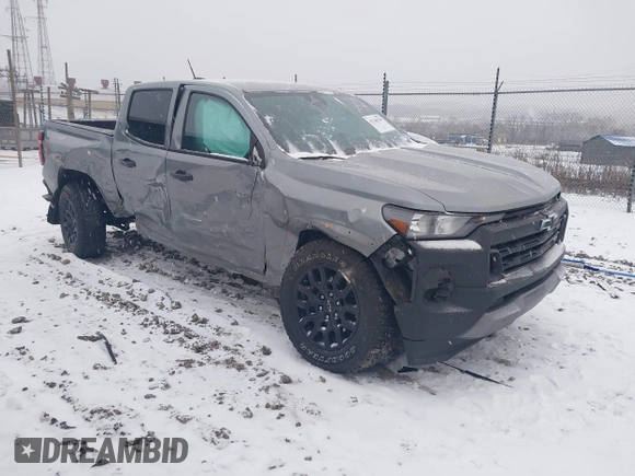 2023 Chevrolet Colorado 4WD Trail Boss with VIN 1GCPTEEK5P1251260, listed as a IAAI auction lot 41246330 with 21,404 mi miles. Bid and sale history available at carsss.com. Image 1.