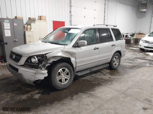 2004 Honda Pilot EX with VIN 2HKYF18654H515004, listed as a IAAI auction lot 41166007 with 0 mi miles. Bid and sale history available at carsss.com. Image 17.