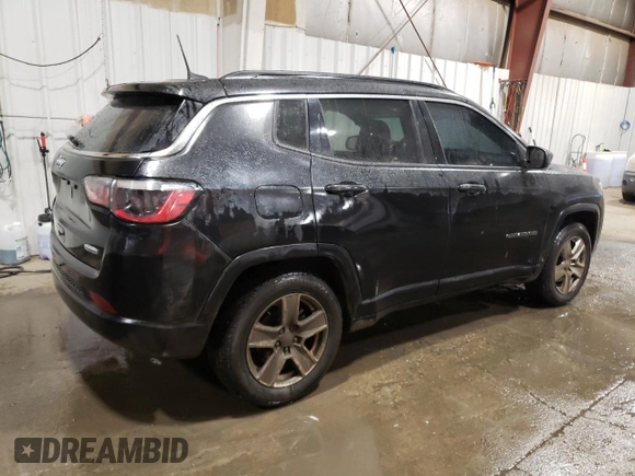 2022 Jeep Compass Altitude with VIN 3C4NJDBB3NT216606, listed as a Copart auction lot 47080645 with 44,825 mi miles and Salvage Title. Bid and sale history available at carsss.com. Image 3.