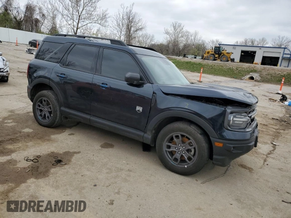 2021 Ford Bronco Sport Big Bend with VIN 3FMCR9B6XMRB23248, listed as a Copart auction lot 52855455 with 76,009 mi miles and Salvage title. Bid and sale history available at DreamBid. Image 4.