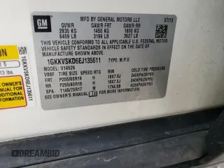 2014 GMC Acadia SLT z VIN 1GKKVSKD6EJ135611, wystawiony jako Copart lot #55728355 z przebiegiem 195 821 mil mil oraz Szkoda całkowita • Salvage title. Historia ofert i sprzedaży dostępna na DreamBid. Obrazek 13.