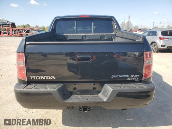 2010 Honda Ridgeline RTL with VIN 5FPYK1F56AB007292, listed as a Copart auction lot 52186795 with 282,012 mi miles and Clean Title. Bid and sale history available at carsss.com. Image 6.