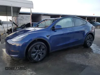 2025 Tesla Model Y Long Range with VIN 7SAYGDEDXSF232808, listed as a Copart auction lot 85647524 with 183 mi miles and Salvage Title. Bid and sale history available at DreamBid. Image 1.