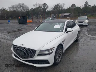 2022 Genesis G80 2.5T with VIN KMTGB4SCXNU112734, listed as a IAAI auction lot 41767129 with 25,008 mi miles. Bid and sale history available at carsss.com. Image 6.