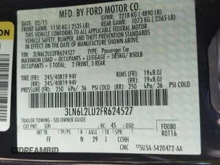 2015 Lincoln MKZ Hybrid z VIN 3LN6L2LU2FR624527, wystawiony jako IAAI lot #41976557 z przebiegiem 87 882 mil mil oraz . Historia ofert i sprzedaży dostępna na DreamBid. Obrazek 9.