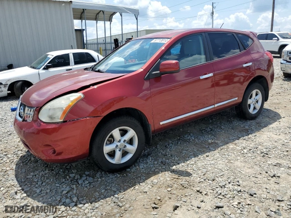 2013 Nissan Rogue S with VIN JN8AS5MT5DW033129, listed as a Copart auction lot 67713614 with 96,455 mi miles and Salvage Title. Bid and sale history available at carsss.com. Image 1.