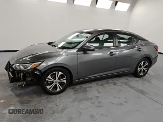 2021 Nissan Sentra SV z VIN 3N1AB8CV1MY246588, wystawiony jako Copart lot #55441655 z przebiegiem 77 748 mil mil oraz Szkoda całkowita • Salvage title. Historia ofert i sprzedaży dostępna na DreamBid. Obrazek 1.