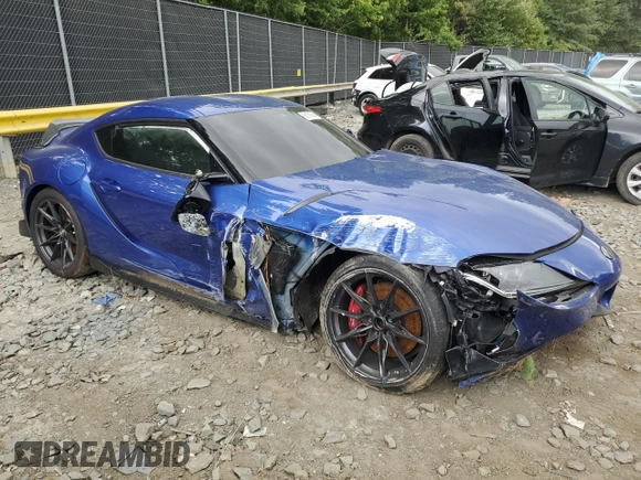 2023 Toyota GR Supra 3.0 with VIN WZ1DB0G02PW060680, listed as a Copart auction lot 66189084 with 0 mi miles and Salvage Title. Bid and sale history available at carsss.com. Image 4.