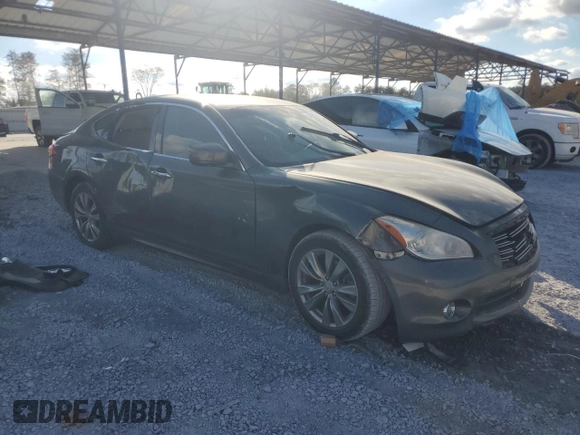 2013 Infiniti M37 with VIN JN1BY1AP6DM513757, listed as a Copart auction lot 79410424 with 0 mi miles and Salvage Title. Bid and sale history available at carsss.com. Image 4.