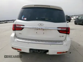 2021 Infiniti QX80 SENSORY with VIN JN8AZ2BE0M9267630, listed as a Copart auction lot 47590705 with 114,051 mi miles and Salvage Title. Bid and sale history available at carsss.com. Image 6.
