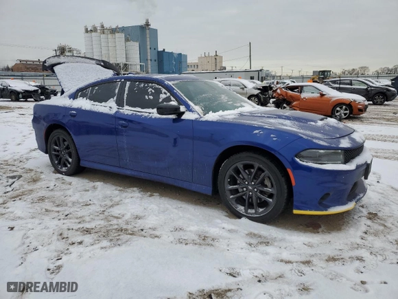 2022 Dodge Charger GT with VIN 2C3CDXMG0NH111575, listed as a Copart auction lot 89256725 with 35,533 mi miles and Salvage Title. Bid and sale history available at carsss.com. Image 4.