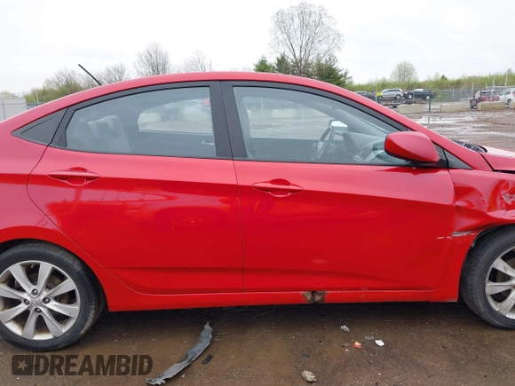 2012 Hyundai Accent GLS with VIN KMHCU4AEXCU168661, listed as a IAAI auction lot 41963258 with 216,006 mi miles. Bid and sale history available at carsss.com. Image 13.