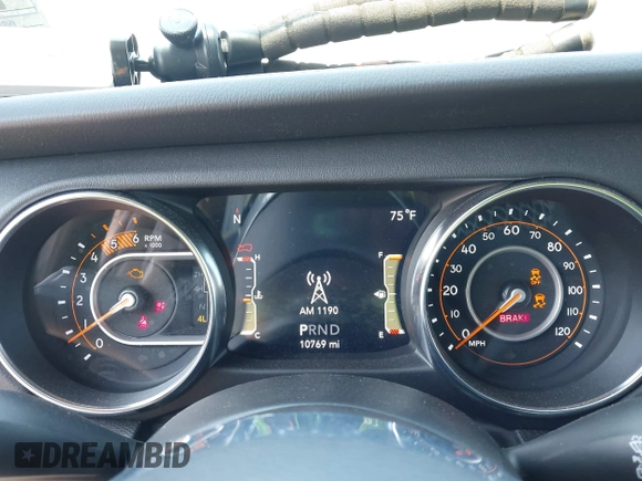 2022 Jeep Wrangler Unlimited Sahara with VIN 1C4HJXEM7NW206585, listed as a IAAI auction lot 42102516 with 10,769 mi miles and . Bid and sale history available at DreamBid. Image 7.