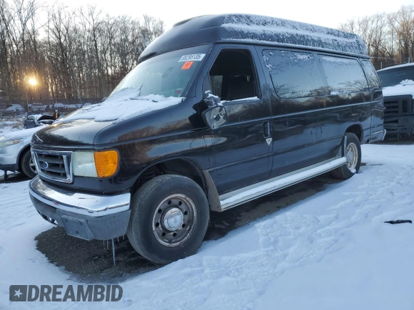 2005 Ford Econoline Cargo with VIN 1FTSS34L65HA78509, listed as a Copart auction lot 88295135 with Not Provided miles and Salvage Title. Bid and sale history available at DreamBid. Image 1.