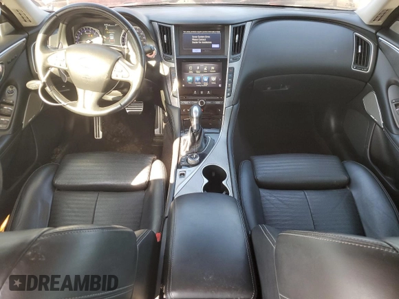 2017 Infiniti Q50 Red Sport 400 with VIN JN1FV7AP8HM850207, listed as a Copart auction lot 54381875 with 67,271 mi miles and Salvage Title. Bid and sale history available at carsss.com. Image 8.
