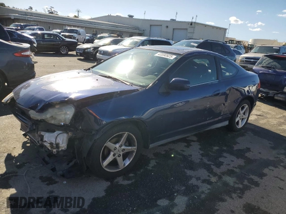 2002 Acura RSX Manual with VIN JH4DC53812C004405, listed as a Copart auction lot 43590925 with 213,231 mi miles and Salvage title. Bid and sale history available at DreamBid. Image 1.