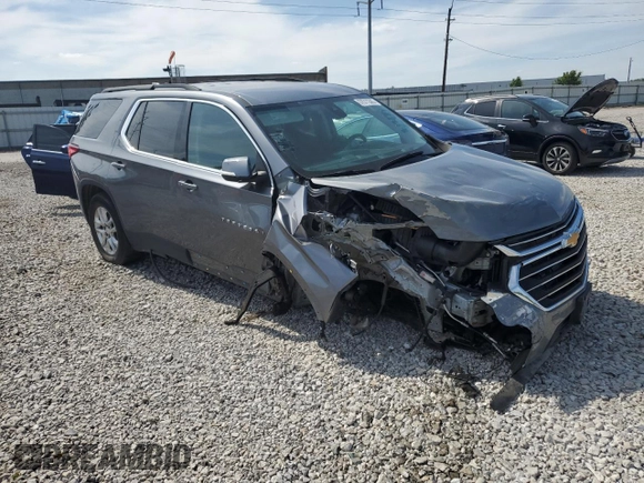 2021 Chevrolet Traverse LT Cloth z VIN 1GNEVGKW6MJ166824, wystawiony jako Copart lot #57511345 z przebiegiem Nie podano mil oraz Czysty tytuł • Clean title. Historia ofert i sprzedaży dostępna na DreamBid. Obrazek 4.