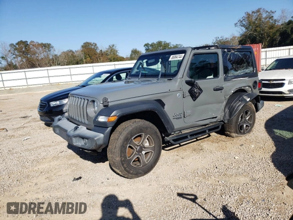 2020 Jeep Wrangler Willys with VIN 1C4GJXAG5LW307083, listed as a Copart auction lot 86994744 with 28,873 mi miles and Salvage title. Bid and sale history available at DreamBid. Image 1.