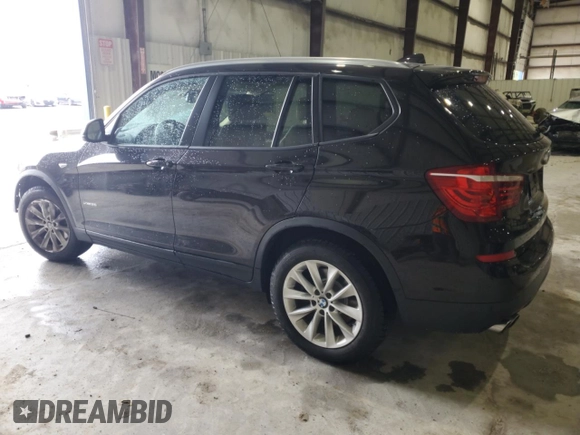 2015 BMW X3 xDrive28i with VIN 5UXWX9C5XF0D59643, listed as a Copart auction lot 54553515 with 76,729 mi miles and Salvage Title. Bid and sale history available at DreamBid. Image 2.