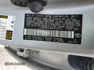 2011 Toyota Prius I with VIN JTDKN3DU4B5303653, listed as a Copart auction lot 56288915 with 275,359 mi miles and Salvage Title. Bid and sale history available at DreamBid. Image 12.