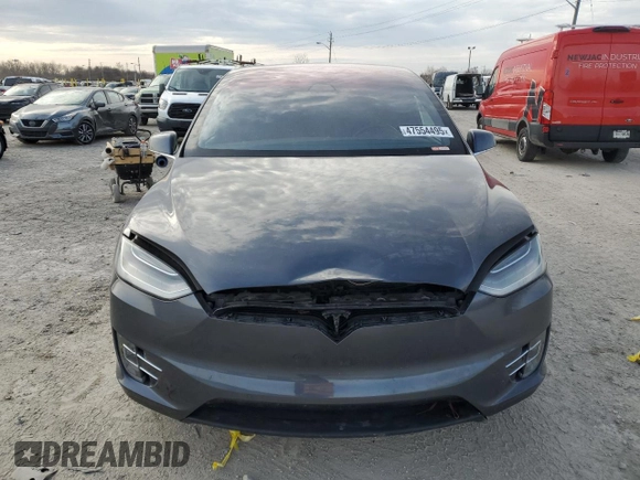 2020 Tesla Model X Long Range with VIN 5YJXCBE21LF263048, listed as a Copart auction lot 47554495 with Not Provided miles and Salvage Title. Bid and sale history available at carsss.com. Image 5.