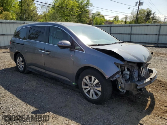 2014 Honda Odyssey EX with VIN 5FNRL5H42EB125092, listed as a Copart auction lot 53941455 with 110,684 mi miles and Salvage Title. Bid and sale history available at carsss.com. Image 4.