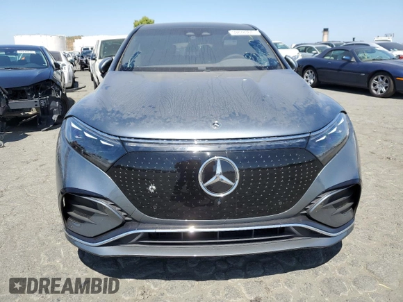 2023 Mercedes-Benz EQS with VIN 4JGDM4EB0PA021292, listed as a Copart auction lot 59878364 with 602 mi miles and Salvage Title. Bid and sale history available at carsss.com. Image 5.