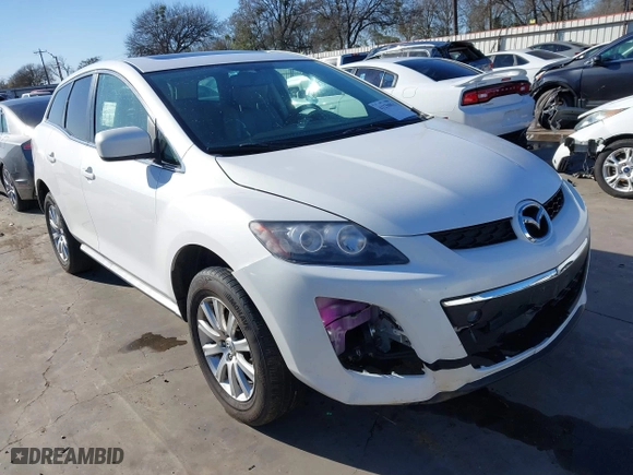 2010 Mazda CX-7 SV with VIN JM3ER2W52A0311013, listed as a IAAI auction lot 41230052 with 107,926 mi miles. Bid and sale history available at carsss.com. Image 1.