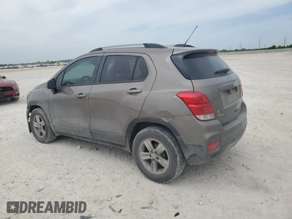 2021 Chevrolet Trax LT with VIN KL7CJLSB3MB306708, listed as a Copart auction lot 53708175 with 133,168 mi miles and Clean Title. Bid and sale history available at carsss.com. Image 2.
