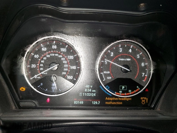 2016 BMW 2 Series M235i xDrive with VIN WBA1J9C5XGV695823, listed as a Copart auction lot 81548364 with 83,149 mi miles and Salvage Title. Bid and sale history available at carsss.com. Image 9.