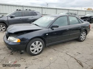 2001 Audi A4 with VIN WAUDC68DX1A114809, listed as a Copart auction lot 76022814 with 192,953 mi miles and Clean Title. Bid and sale history available at carsss.com. Image 1.